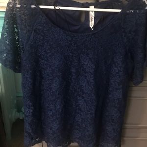 NWT NY collection ladies lace shirt